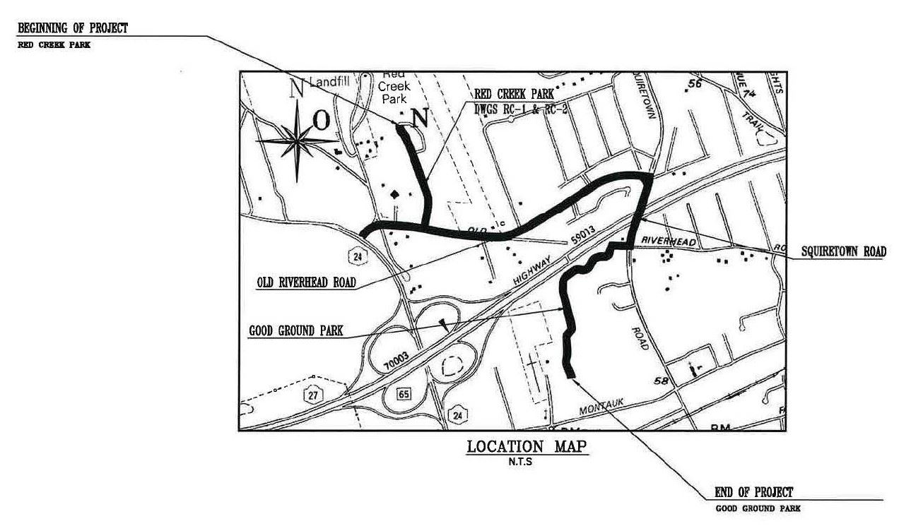 Hampton Bays Bike Trail Map