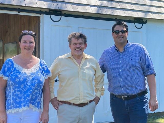 Councilwoman McNamara, Assemblyman Schiavoni, Councilperson Michael Iasilli at the restored barn