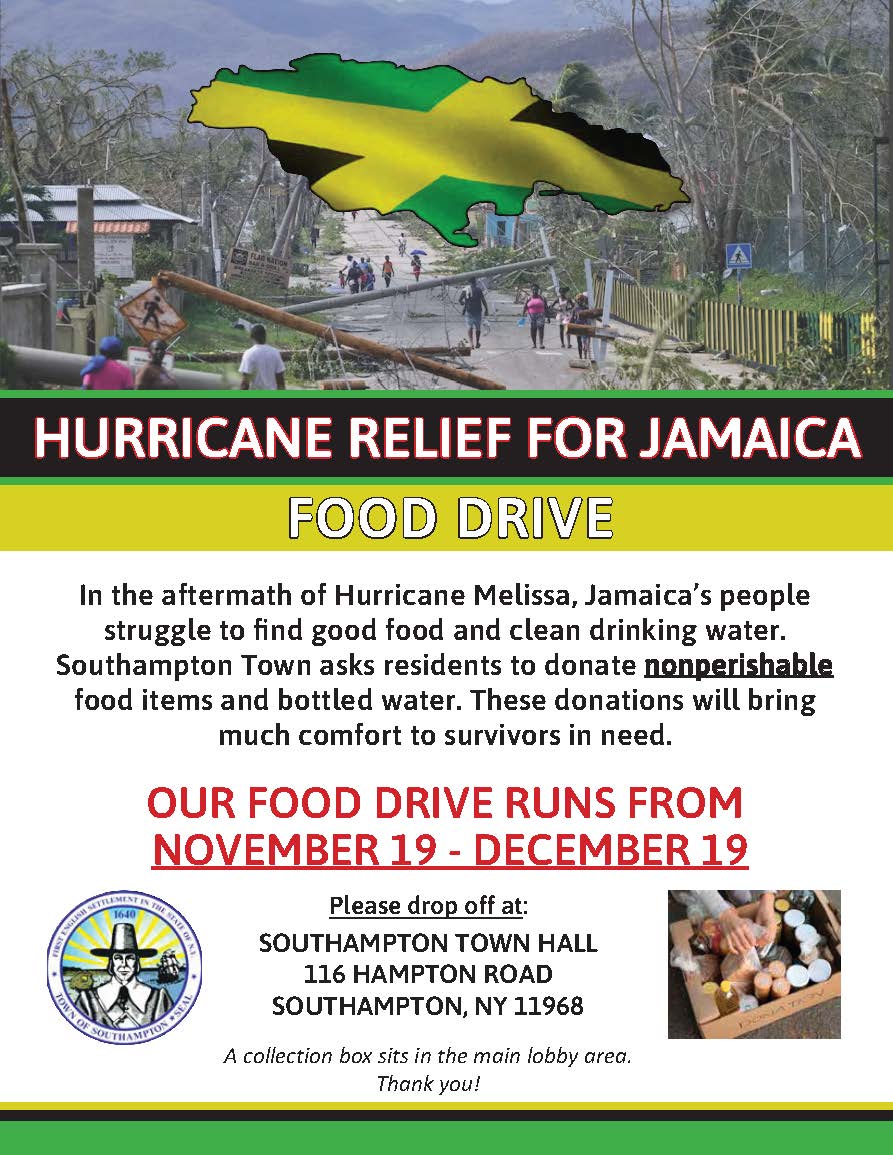 Jamaican Relief Food Drive runs from November 19 - December 19, 2026