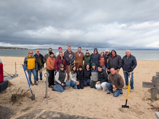 Beach Grass Planting Volunteers at Long Beach on 12-6-25
